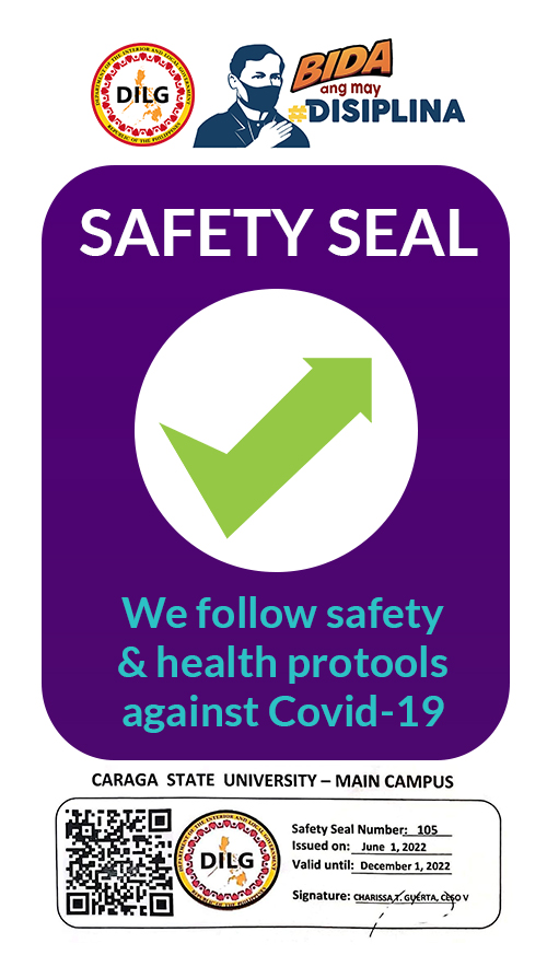 Covid-19 Safety Seal - Caraga State University