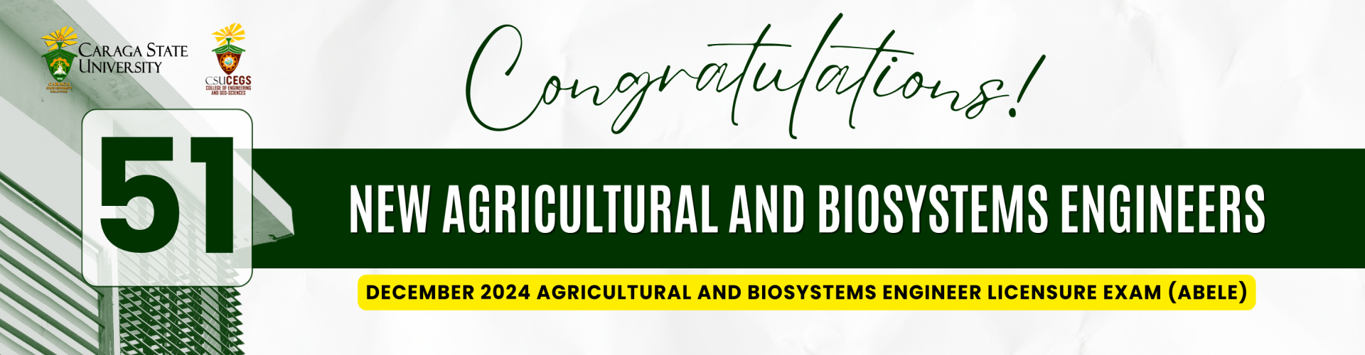 DECEMBER 2024 AGRICULTURAL AND BIOSYSTEMS ENGINEER LICENSURE EXAM (ABELE)