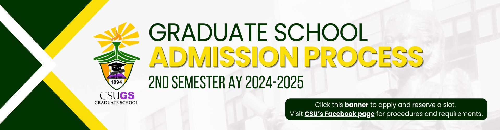 Graduate School Admission Process 2nd Sem