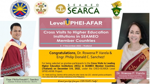 CSU researchers get CHED-ICPE grant thru SEARCA