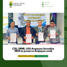 CSU, DENR, LGU-Ampayon formalize MOA to preserve Ampayon creek